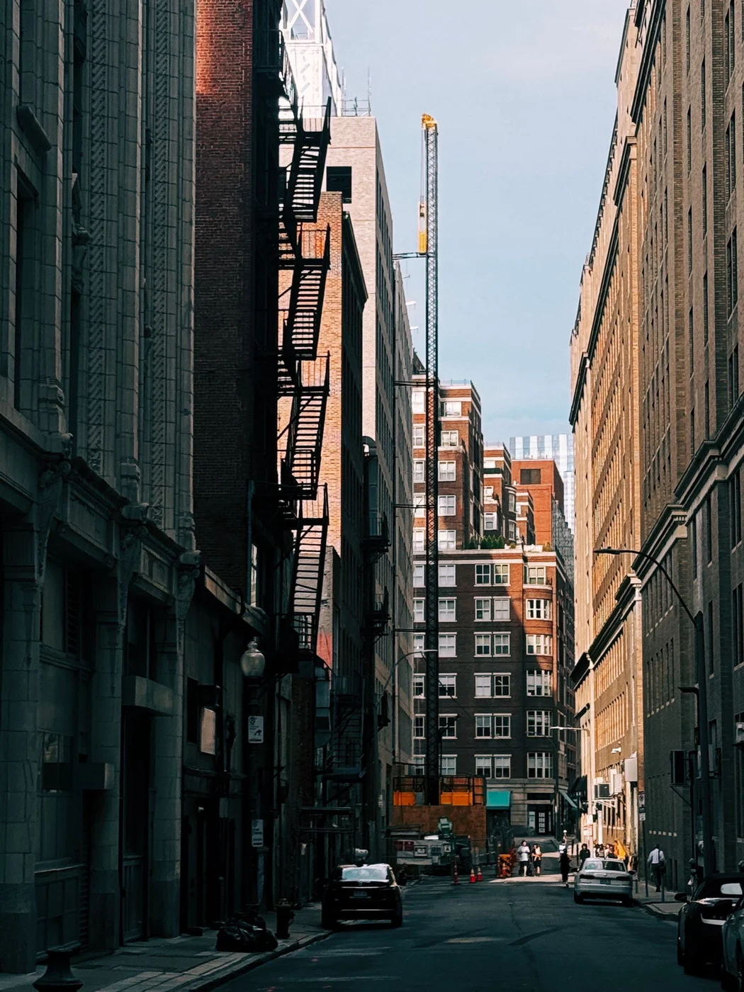 Buildings along a street in Boston, Massachusetts