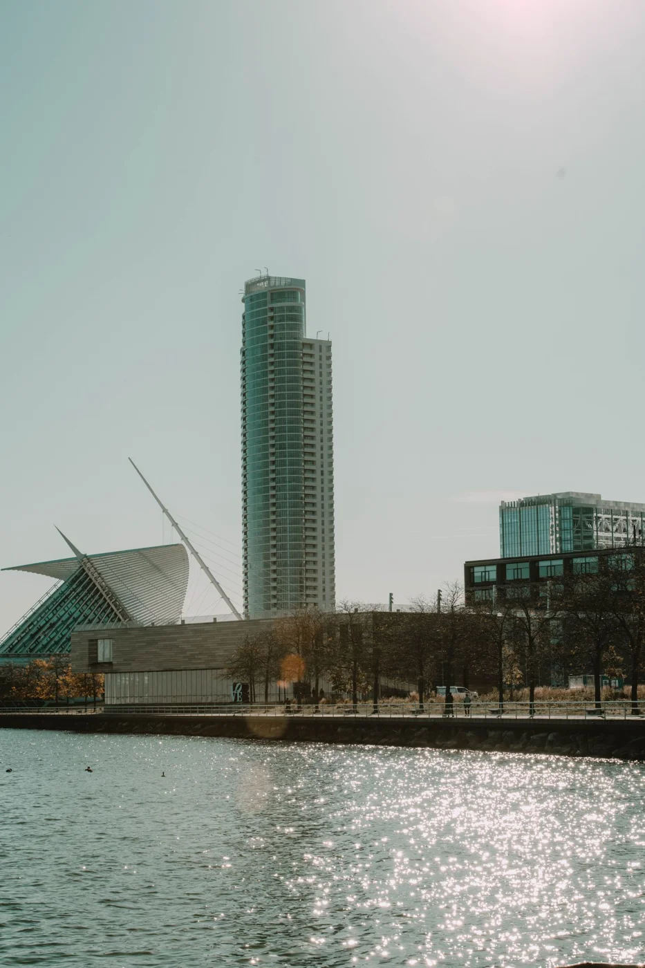 Milwaukee waterfront and modern skyline