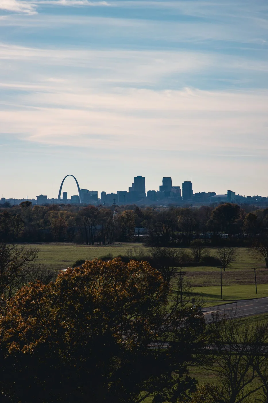 St Louis skyline and the Gateway Arch