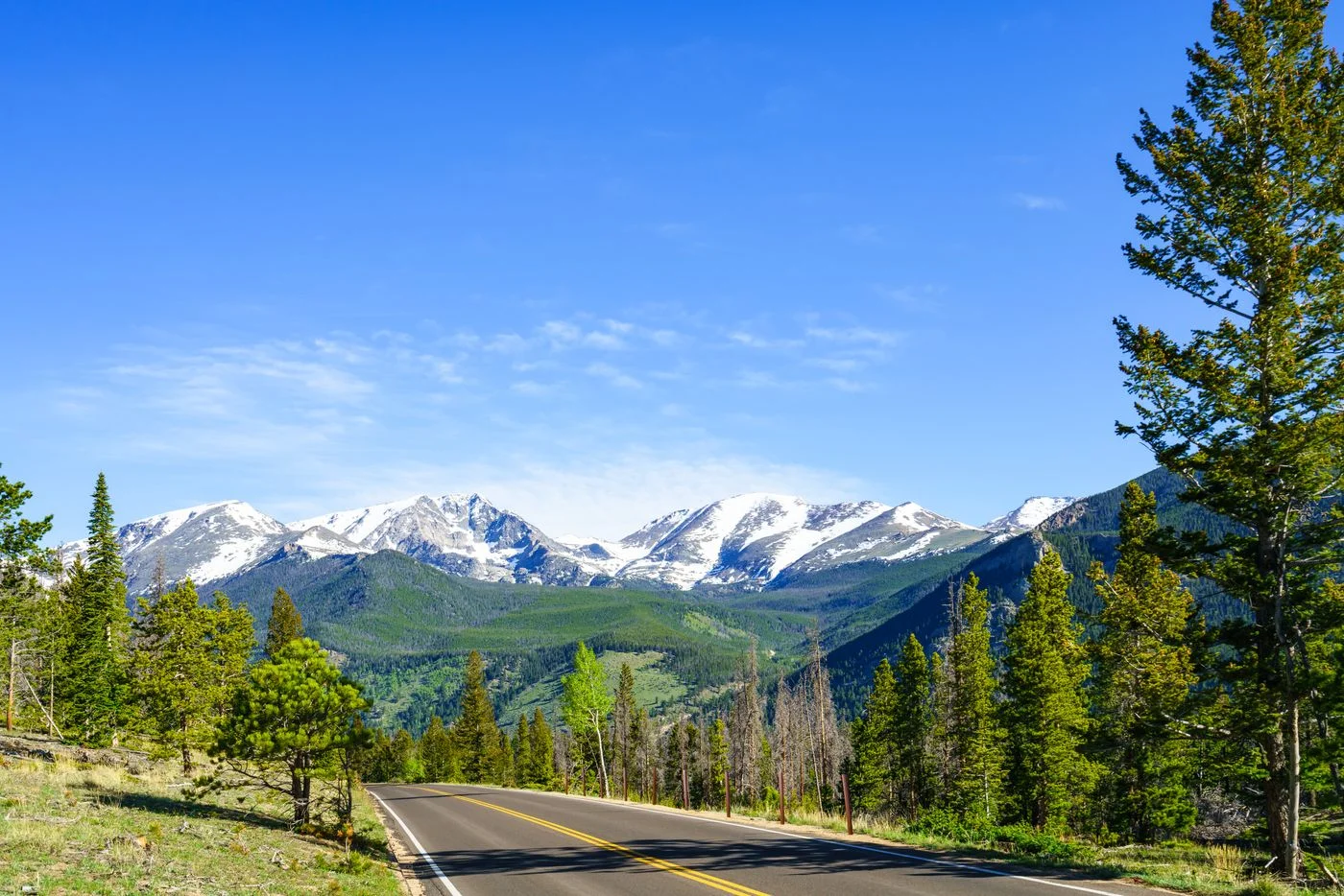 Mountain road near Estes Park Colorado