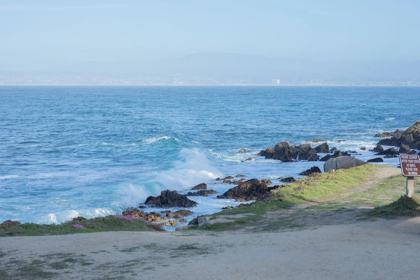 The rocky coastline at Monterey California