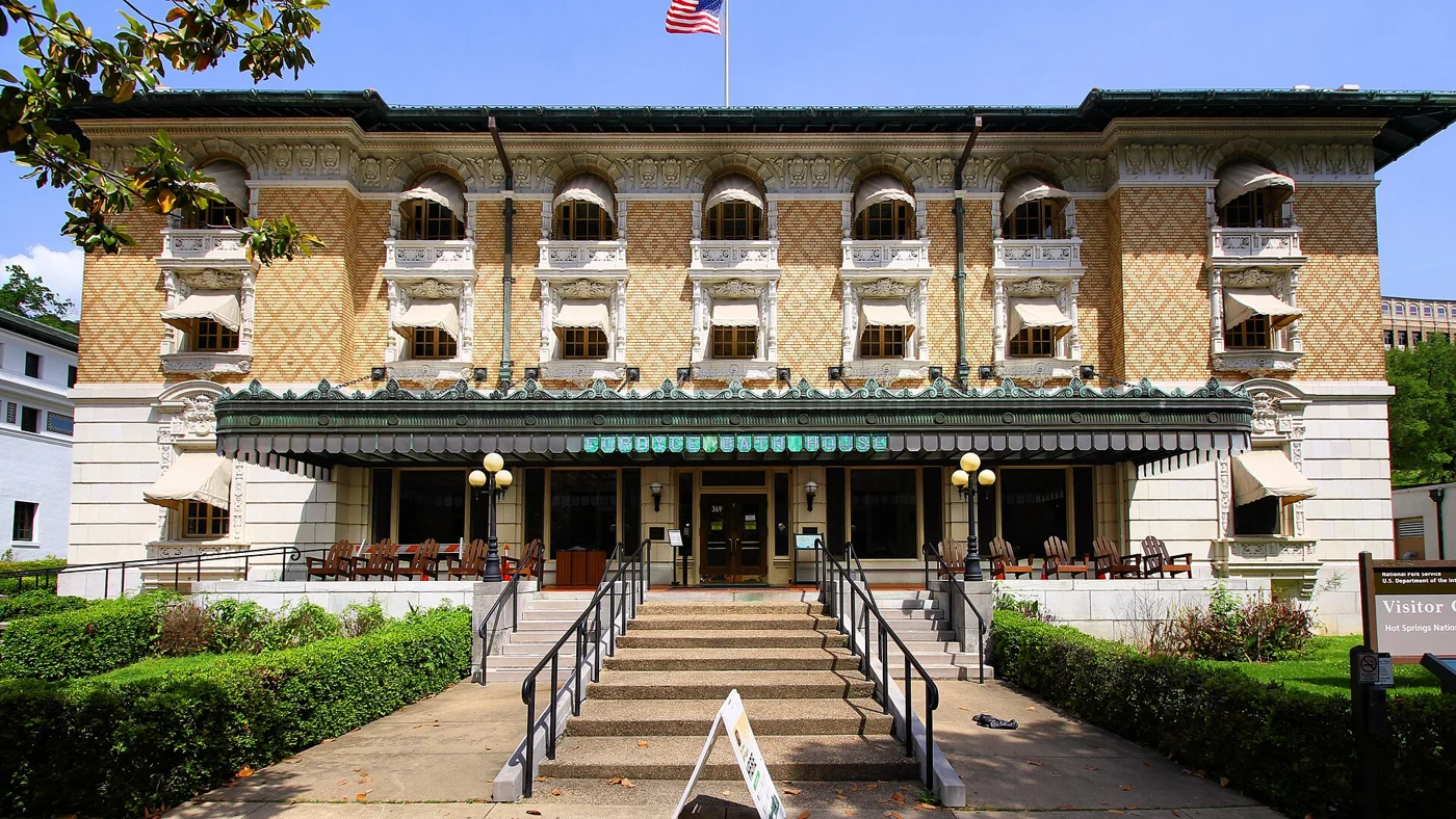 Fordyce Bathhouse on Bathhouse Row in Hot Springs National Park