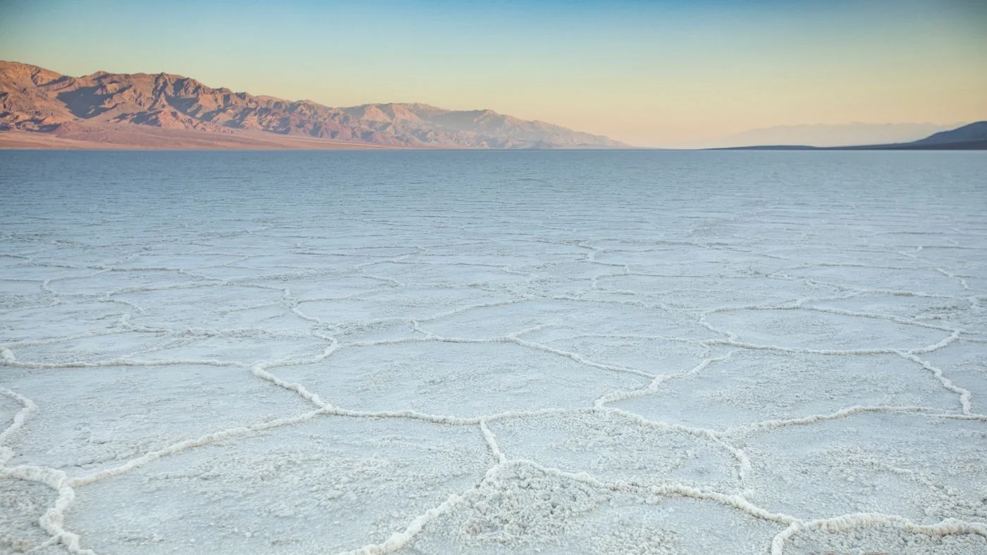 Salt flats of Badwater Basin in Death Valley