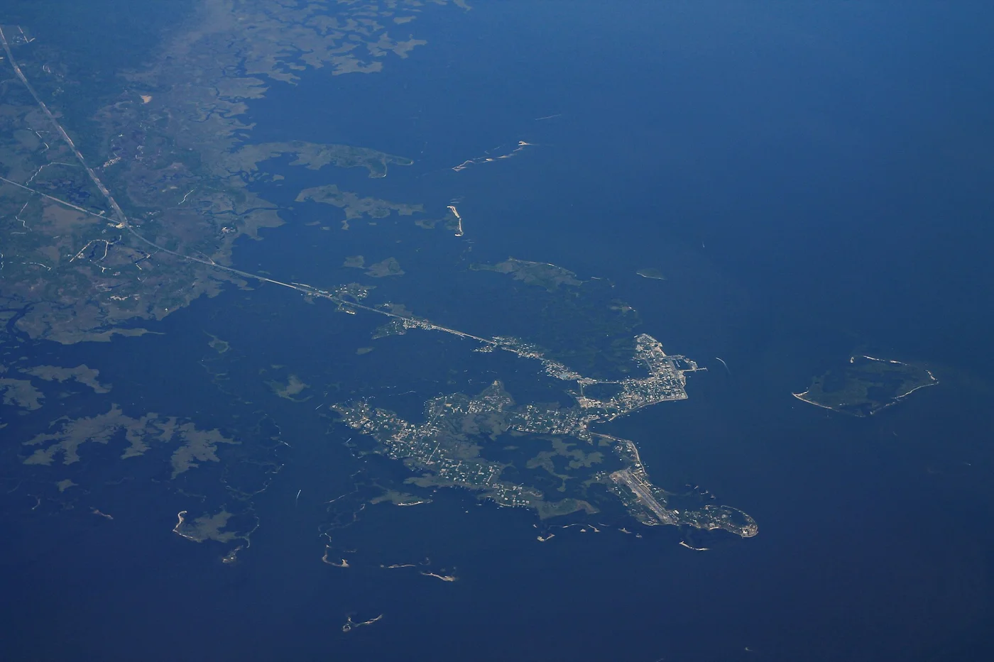 Cedar Key Florida seen from the air