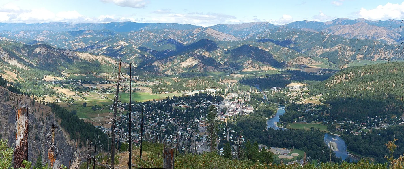 Leavenworth Washington seen from above