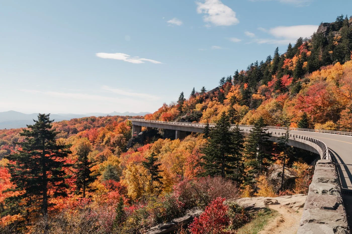 Autumn foliage beside the Blue Ridge Parkway